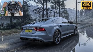 Forza Horizon 5  858HP AUDI RS7 SPORTBACK  Steering Wheel Gameplay 4K [upl. by Nobile]