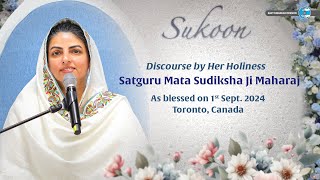 Satguru Mata Sudiksha Ji Maharaj  Discourse  September 1 2024  Toronto  Sant Nirankari Mission [upl. by Aihsemaj]