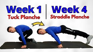 From TUCK to STRADDLE PLANCHE in 30 days  Straddle Planche Tutorial [upl. by Holcman]