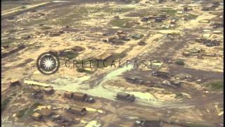 Aerial view 25th Infantry Base Division Base Camp at Cu Chi South Vietnam HD Stock Footage [upl. by Akinor614]