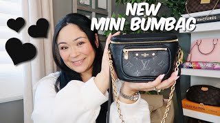 🖤NEW🖤 LOUIS VUITTON UNBOXING  BLACK EMPREINTE LEATHER MINI BUMBAG [upl. by Aihtennek]