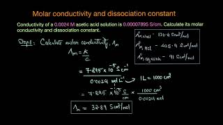 Calculating molar conductivity amp dissociation constant  Electrochemistry  Chemistry  Khan Academy [upl. by Rai134]