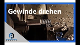 Gewindeherstellung auf einer Drehmaschine [upl. by Reagen124]