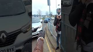 Motorcyclist can’t avoid taxi driver on time 😳 via kvetch2031yt [upl. by Cornew]