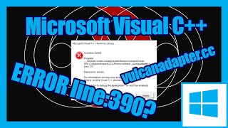 Error Vulcan Microsoft visual C Runtime Library Windows 10 2023 SOLUCIONADO [upl. by Vernita139]