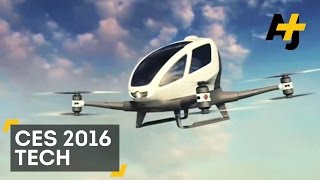 CES 2016 Passenger Drones And HighTech Gadgets [upl. by Sissy]