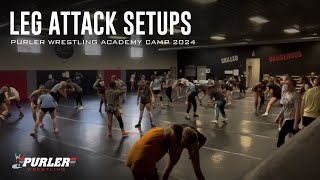 Leg Attack Setups  FULL DRILLING SESSION  Purler Wrestling Academy Camps [upl. by Deana]