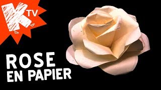 Rose en papier  Facile [upl. by Leoj]