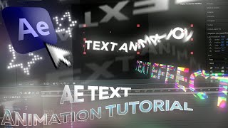 Text Animations amp Effects Tutorial  After Effects [upl. by Honeyman460]