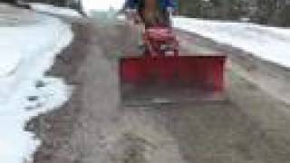 Grading the Driveway with a Gravely Plow [upl. by Raseac]