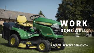 John Deere X350R Modell 2021  endlich wächst der Rasen wieder [upl. by Senhauser]