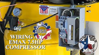 HOW TO WIRE AN EMAX 75HP AIR COMPRESSOR [upl. by Alexandr]