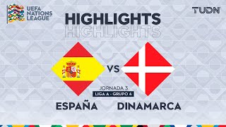 HIGHLIGHTS  España vs Dinamarca  UEFA Nations League 2024  TUDN [upl. by Coletta]