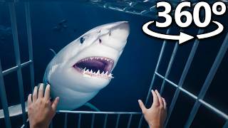 SHARKS in 360°  VR  4K 😧 [upl. by Sarajane]