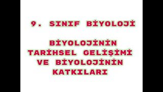 1 9 Sınıf Biyoloji Video 1 Biyolojiye Katkısı Olan Bilim İnsanları ve Biyolojinin Katkıları [upl. by Airekal156]