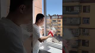 unique window cleaner shortsvideo [upl. by Ayahsal491]