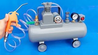 Homemade mini air compressor from pvc [upl. by Bracci]