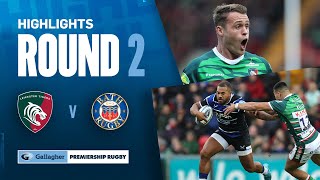 Leicester v Bath  HIGHLIGHTS  A Late Try Falls Short  Gallagher Premiership 202425 [upl. by Sibelle]