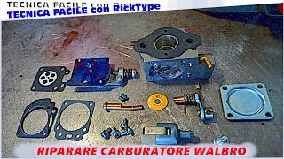 Decespugliatore riparazione carburatore Walbro [upl. by Ayhtnic]