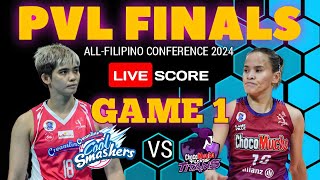 Creamline vs Choco Mucho Game 1 Finals PVL AllFilipino Conference 2024 Live Scoreboard [upl. by Carree]