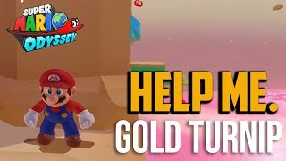 Super Mario Odyssey  How to Get Gold Turnip Recipe 3 Moon in Luncheon Kingdom Moon 17 Location [upl. by Kashden]