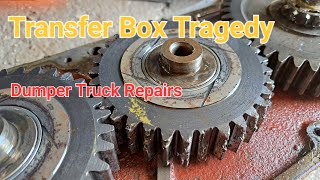 Dumper truck gearbox repairs and transfer box tragedy [upl. by Sloane376]