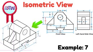 Engineering Drawing Demystified Isometric Views from Orthographic Projections  ADTW Study [upl. by Ellinad]