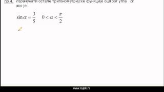 Тригонометријске функције оштрог угла  примери 2 [upl. by Adnar]