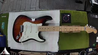 Fender Strat Plus Restring and Floating the Tremolo [upl. by Gerger319]