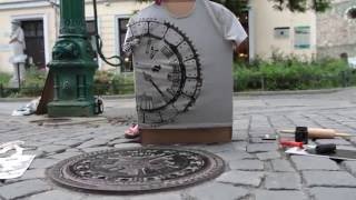 Printing TShirts with a Manhole Cover  Berlin [upl. by Holmann]