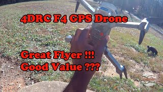 4DRC F4 GPS Drone 125  Review and Flight Test [upl. by Ahsoet341]