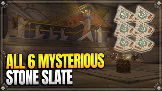 All 6 Mysterious Stone Slate Locations  2 Precious Chest  World Quests amp Puzzles 【Genshin Impact】 [upl. by Zurc127]