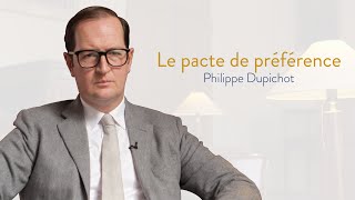 Le pacte de préférence dans la réforme du droit des contrats Ph DUPICHOT [upl. by Robena]