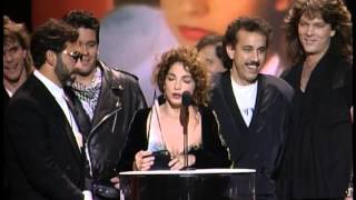 Gloria Estefan and Miami Sound Machine Wins Favorite PopRock Duo or Group  AMA 1989 [upl. by Joacima]