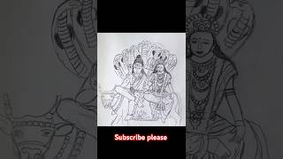 Sive Thakur and maa parvati drawing  Sive parvati drawing [upl. by Eudoxia]