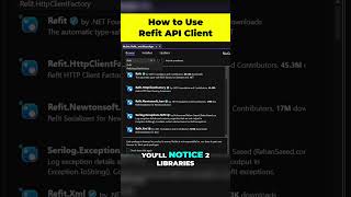 How to use Refit API Client in dotnetcore aspnetcore [upl. by Agiaf548]