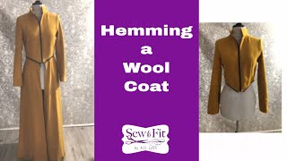 35 Technique Sewing wool coat hem [upl. by Sirred517]