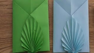 Easy Paper Envelope Wist Leaf tutorial how to make an envelope with paper easy and beautiful [upl. by Ilrebmyk]