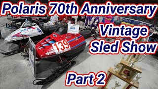 Polaris 70th Anniversary Vintage Snowmobile Show Part 2 [upl. by Aidne]