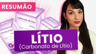 LÍTIO o resumão que você precisa Carbonato de Lítio  Resumão de Medicamentos do Flavonoide [upl. by Nylknarf]