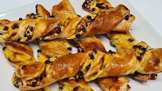 Nouvelle recette de torsades feuilletées aux pépites de chocolat [upl. by Parrie]