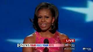 Michelle Obama DNC Speech 2012 Complete How Hard You Work More Important Than Income [upl. by Naenej]