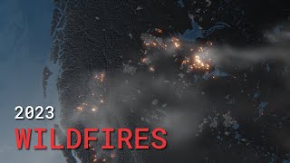 Heat and Smoke The 2023 Canadian Wildfire Season Animated [upl. by Pizor]