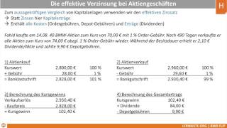 9115 Effektive Verzinsung bei Aktien [upl. by Ahidam722]