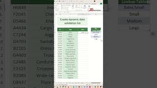 Create dynamic data validation list in Excel  Excel Tips and Tricks [upl. by Esyned]