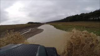 Land Rover Green Laning Salisbury Plain  BIG PUDDLES GoPro HD [upl. by Louanne]