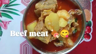 Beef meat 🍖 making at home with me 😋😋 [upl. by Kcirdneh277]