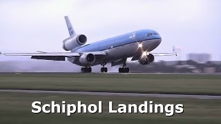 Amsterdam Airport Schiphol 20 landings on runway 18R36L Polderbaan [upl. by Llenrrad197]