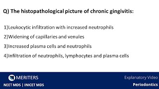 NEET MDS  INICET  Periodontics  Gingivitis  Explanatory Video  Past Year Questions  MERITERS [upl. by Berkly30]