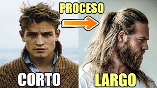 COMO DEJARSE Y PEINARSE EL PELO LARGO HOMBRE  10 CORTES PARA EL PROCESO [upl. by Eserehs]